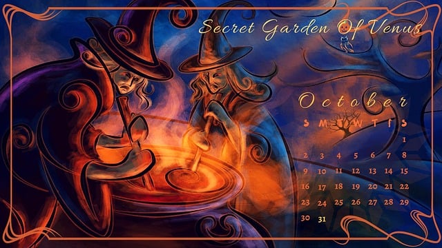 Free Secret Garden Of Venus Calendar illustration and picture