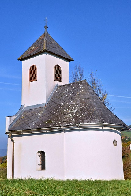 Kapelle, Himmel, Herbst, Wiese, Baum