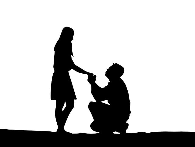 Free marriage proposal love passion illustration