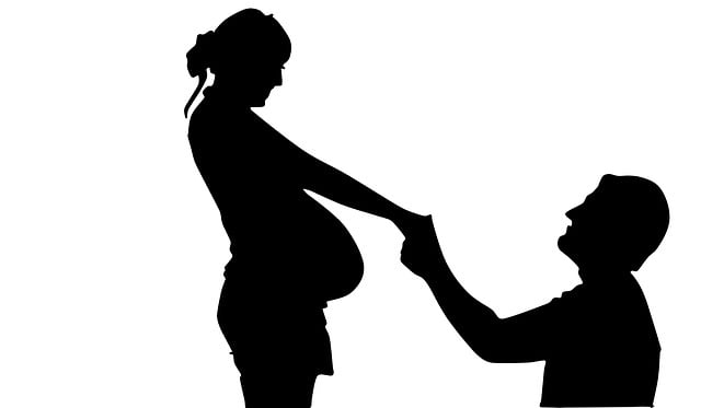Free casal pregnancy marriage proposal illustration