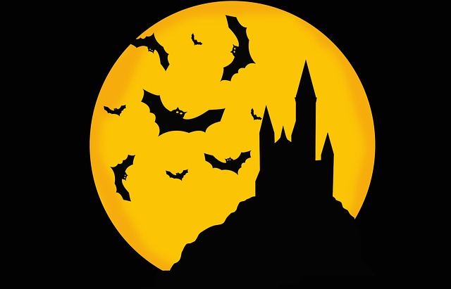 Download free HD stock image of Castle Moonlight Free castle moonlight haloween illustration