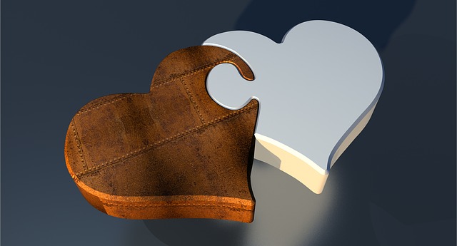 Free puzzle rusting heart illustration
