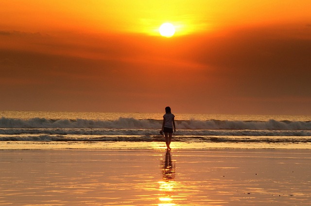 Sunset Woman Beach Free Photo On Pixabay