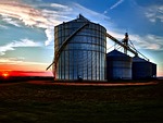 iowa, farm, sunset