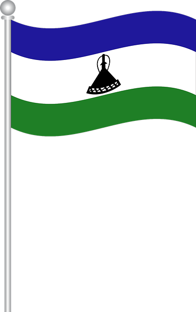Vlajka Lesotho, Vlajka, Lesotho