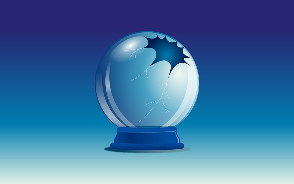 Glass Ball, Rupture, Blue, Glass, Illustration