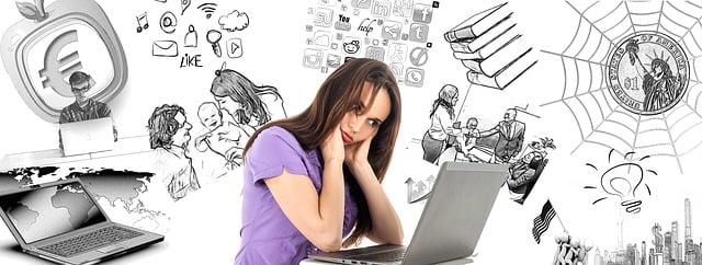 Frau, Burnout, Multitasking, Gesicht