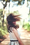 girl, hair, white