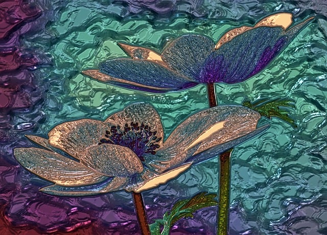 Free metallizer art glass illustration