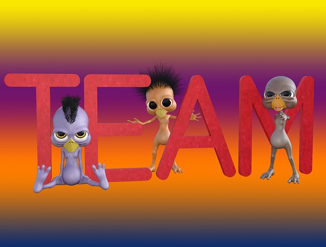 Free team business cooperation illustration