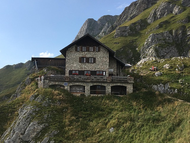 Trekking, Alpes, Austria, Hoese, Casa