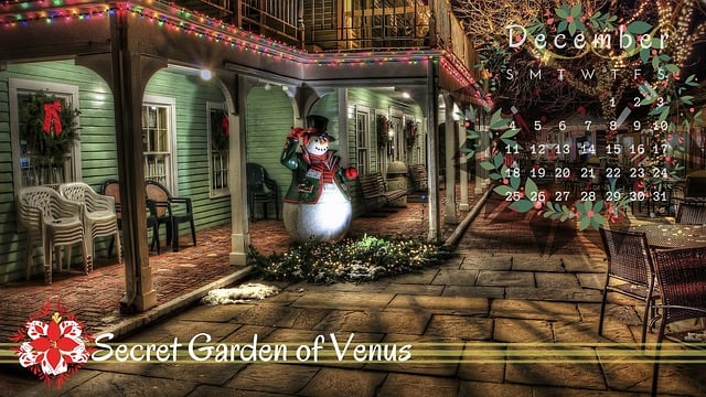 Free Secret Garden Of Venus Calendar illustration and picture