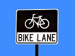 bike land, sign, signage