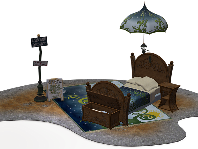 Free bed island races illustration