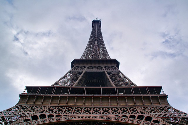 Paris, Eiffelturm, Wolken, Architektur