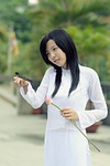 girl, white clothing, pretty