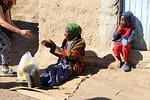 ask for alms, villager, africa