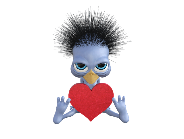 Free love valentine heart illustration