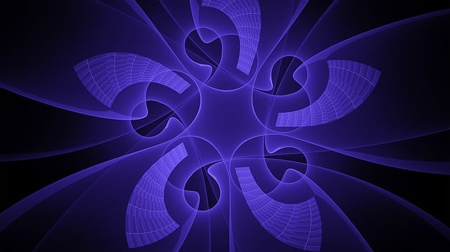 Free fractal blue star illustration