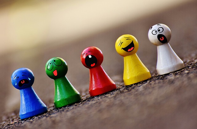 Free play stone multicoloured smilies illustration