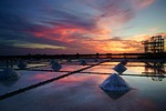 salt pan, the evening sun, tsai foot salt wells tile plate