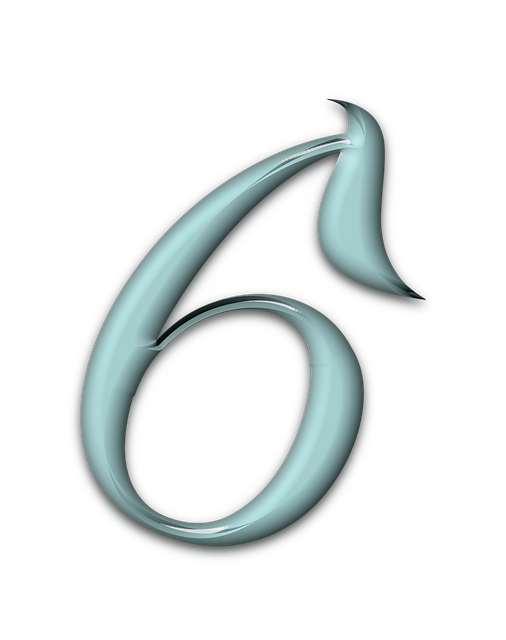 Free numbers bevel aqua illustration