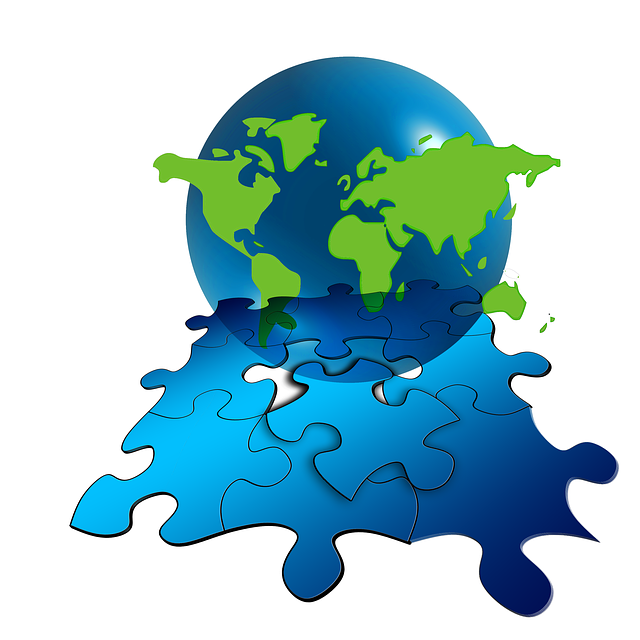 Free puzzle share globe illustration