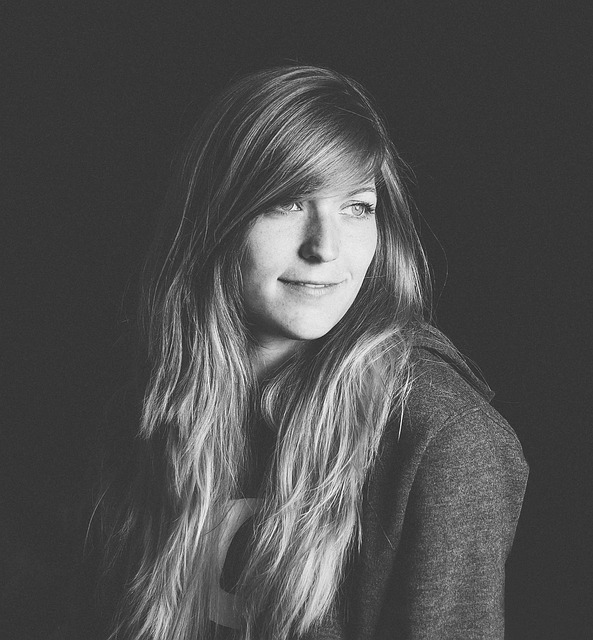 Free Woman Black-And-White photo and picture