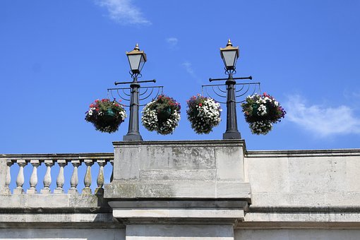 Cestas Colgantes, Flores, Farolas