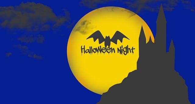 Free haloween night moon illustration