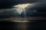 chandelier, light, light beam