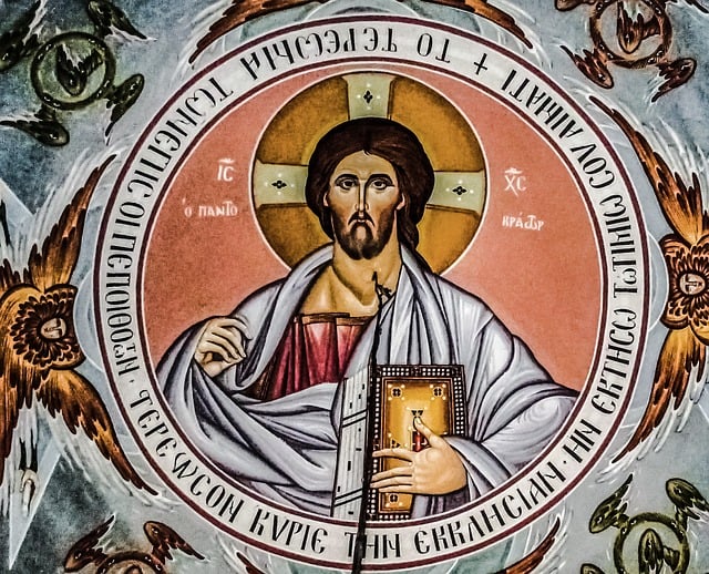 Free pantocrator jesus christ angels illustration