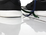 shoes, tangled, reflection