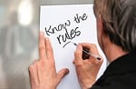 rules, hand, leave