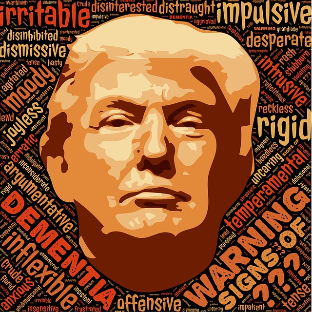 Free dementia warning trump illustration