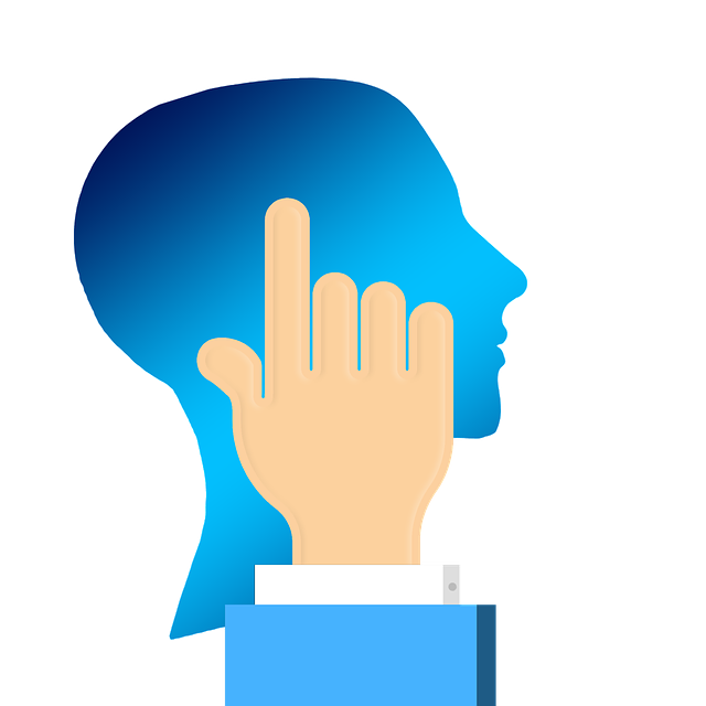 Free keyboard hand head brain illustration