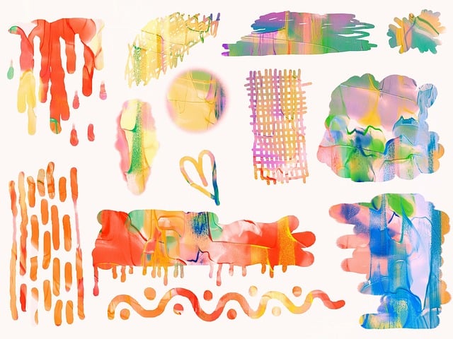 Free watercolour paint dripping illustration