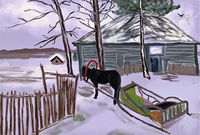 Free winter russia nature illustration