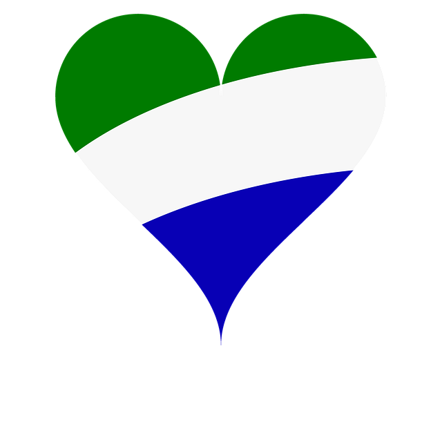 Free heart love flag illustration
