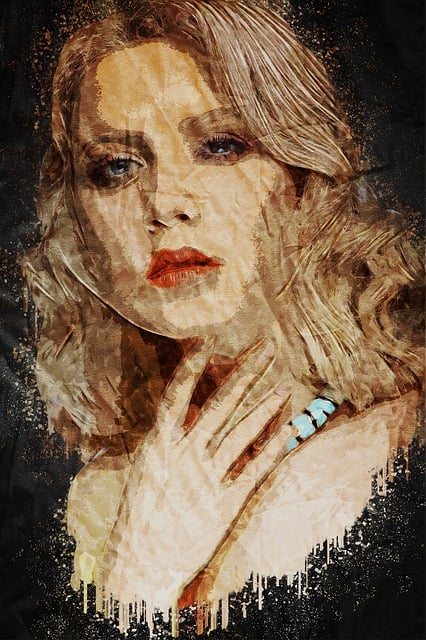 Free woman face portrait illustration