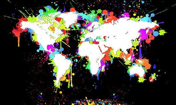Mundo, Mapa, Mapa Do Mundo, Branco