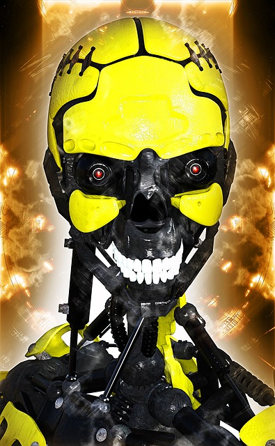 Free robot cyborg futuristic illustration