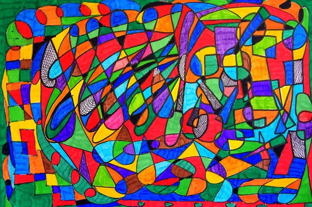 Hintergrund, Papier, Filzstifte, Bunt