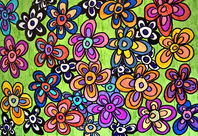 Hintergrund, Papier, Filzstifte, Bunt