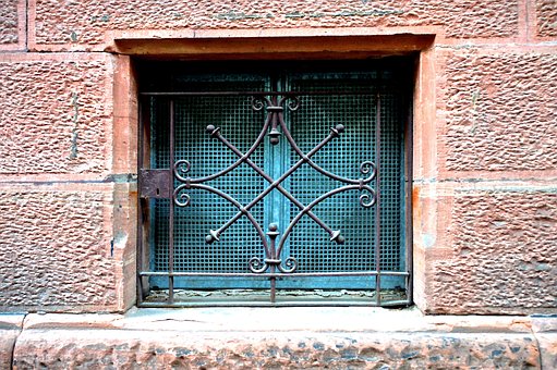Closed, Locked, Basement, Grid, Cross