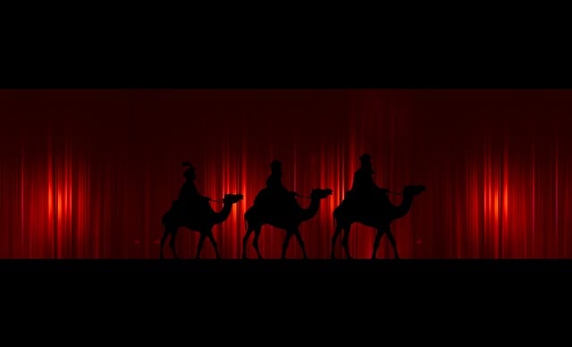 Free advent star curtain illustration