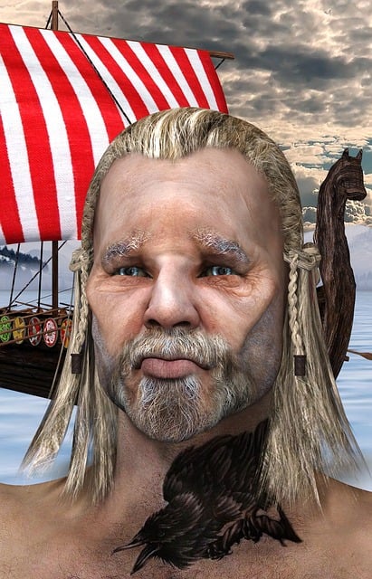 Free vikings nordmann tattoo illustration