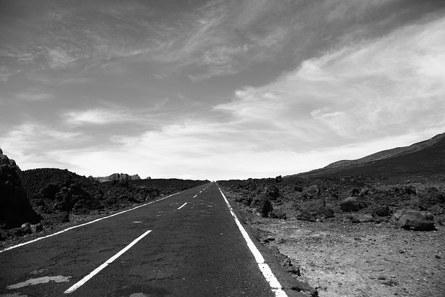 Free Highway Black And White photo and picture