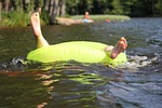 swimmer, girl, child