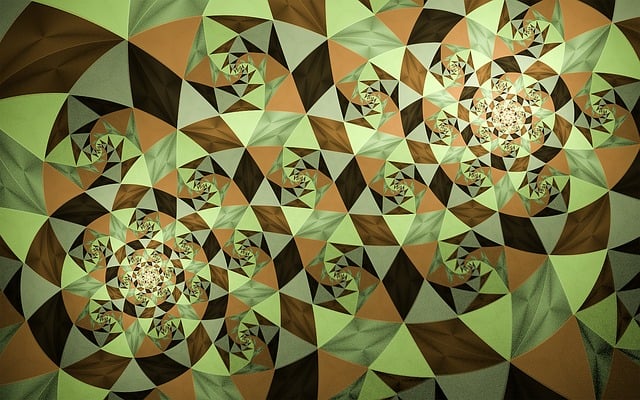 Free fractal mosaic abstract illustration